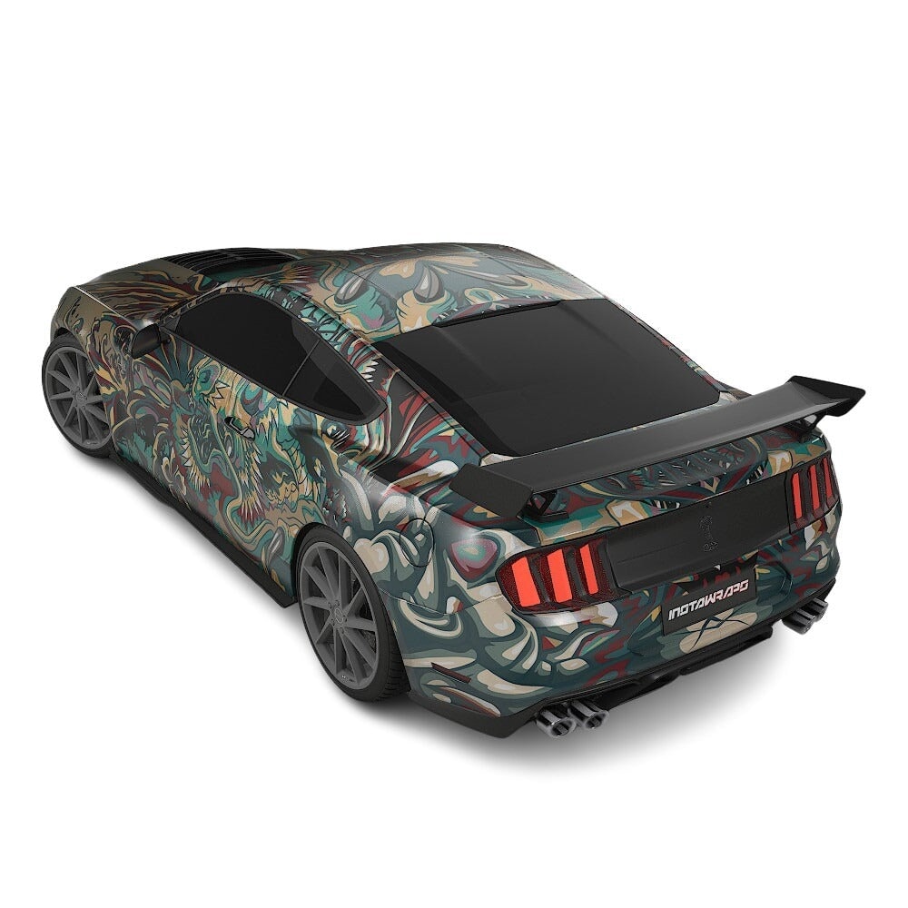 3M / AVERY DENNISON | VINYL WRAPPING FILM PRINTED GRAPHICS | CUSTOM RIDE | FLORAL FURY WRAPS | PHANTOM BLOOM | CR4205