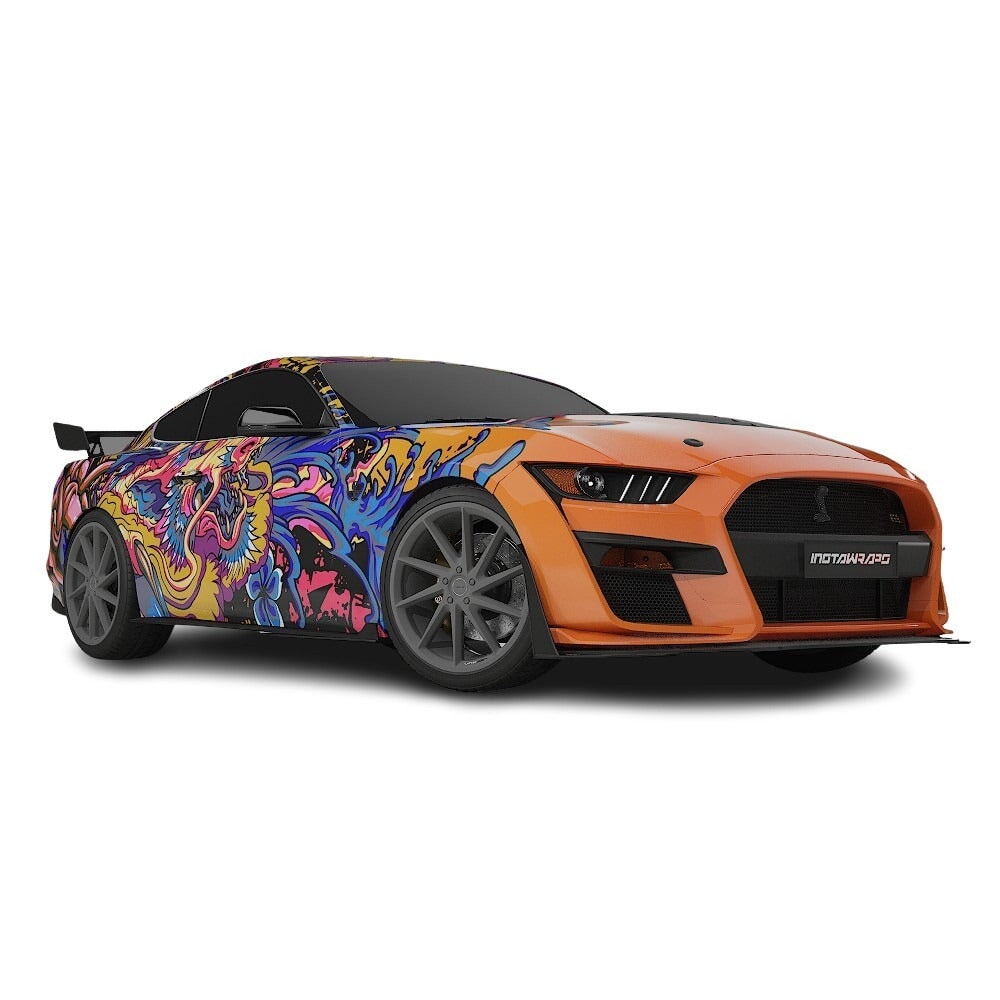 3M / AVERY DENNISON | VINYL WRAPPING FILM PRINTED GRAPHICS | CUSTOM RIDE | FLORAL FURY WRAPS | PHANTOM BLOOM | CR4206