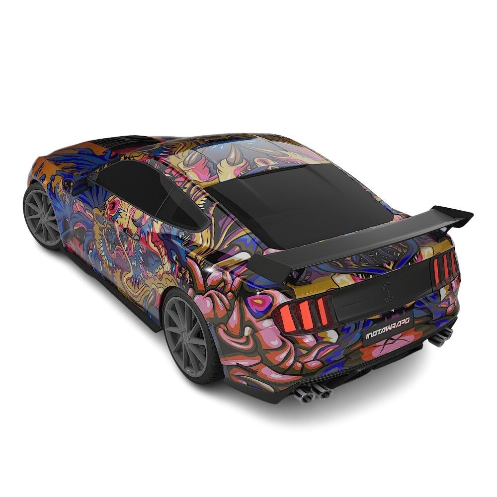 3M / AVERY DENNISON | VINYL WRAPPING FILM PRINTED GRAPHICS | CUSTOM RIDE | FLORAL FURY WRAPS | PHANTOM BLOOM | CR4206