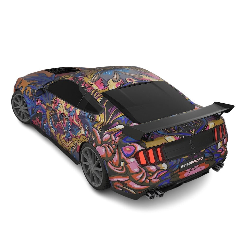 3M / AVERY DENNISON | VINYL WRAPPING FILM PRINTED GRAPHICS | CUSTOM RIDE | FLORAL FURY WRAPS | PHANTOM BLOOM | CR4206