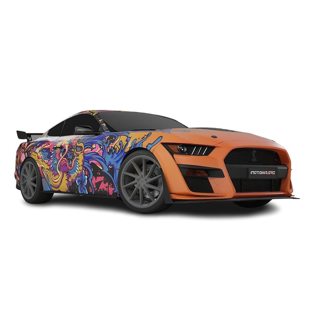 3M / AVERY DENNISON | VINYL WRAPPING FILM PRINTED GRAPHICS | CUSTOM RIDE | FLORAL FURY WRAPS | PHANTOM BLOOM | CR4206