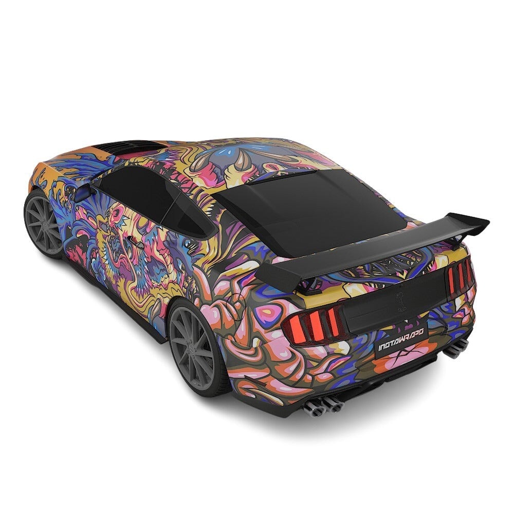 3M / AVERY DENNISON | VINYL WRAPPING FILM PRINTED GRAPHICS | CUSTOM RIDE | FLORAL FURY WRAPS | PHANTOM BLOOM | CR4206