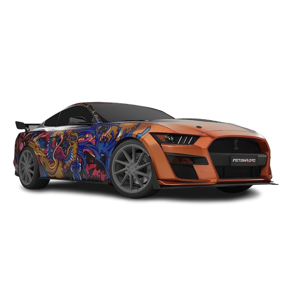 3M / AVERY DENNISON | VINYL WRAPPING FILM PRINTED GRAPHICS | CUSTOM RIDE | FLORAL FURY WRAPS | PHANTOM BLOOM | CR4206