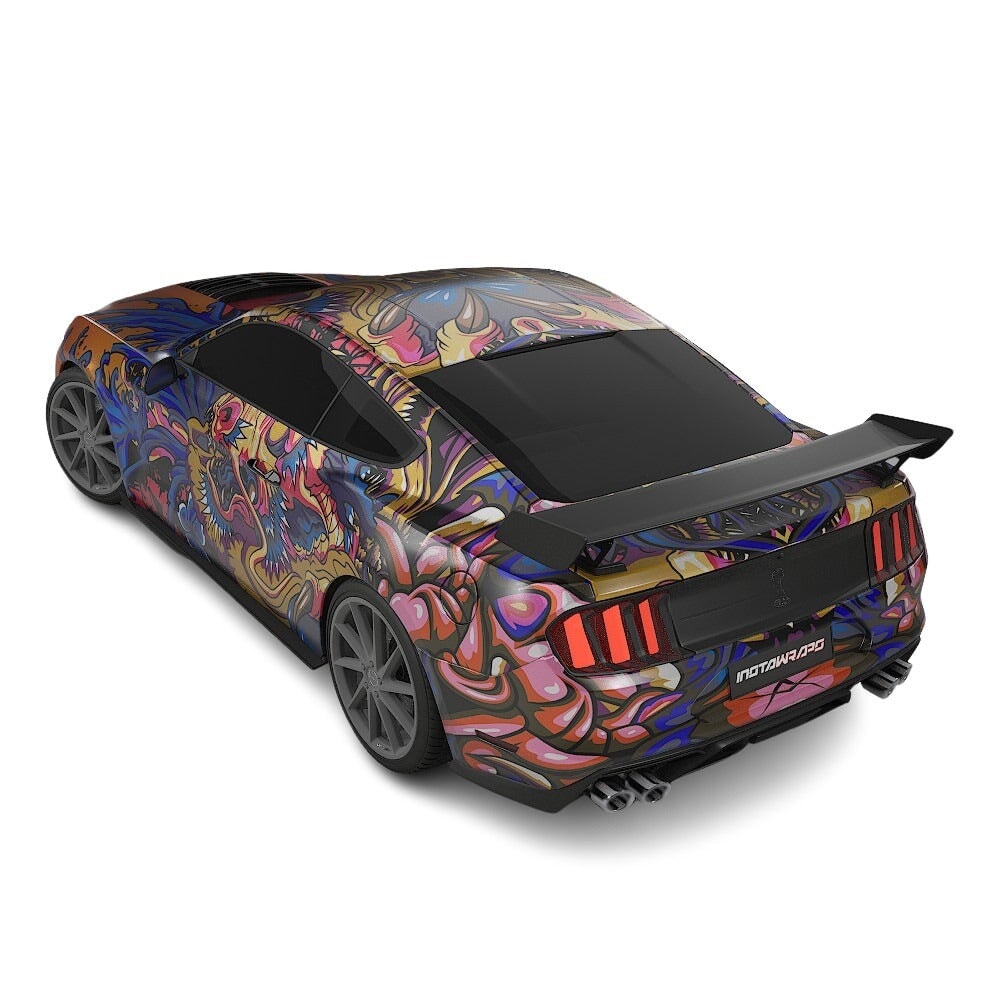 3M / AVERY DENNISON | VINYL WRAPPING FILM PRINTED GRAPHICS | CUSTOM RIDE | FLORAL FURY WRAPS | PHANTOM BLOOM | CR4206