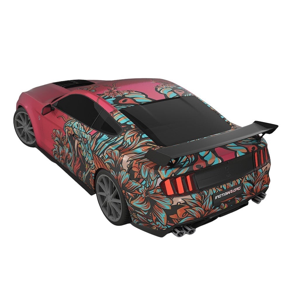 3M / AVERY DENNISON | VINYL WRAPPING FILM PRINTED GRAPHICS | CUSTOM RIDE | FLORAL FURY WRAPS | VIPER BLOOM | CR2202