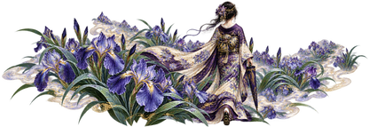 Iris Veil Procession | Japanese Kimono Garden Automotive Decal | Instawraps