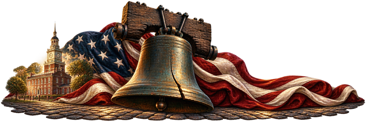 The Bronze Refrain | Liberty Bell and American Flag Automotive Decal | Instawraps