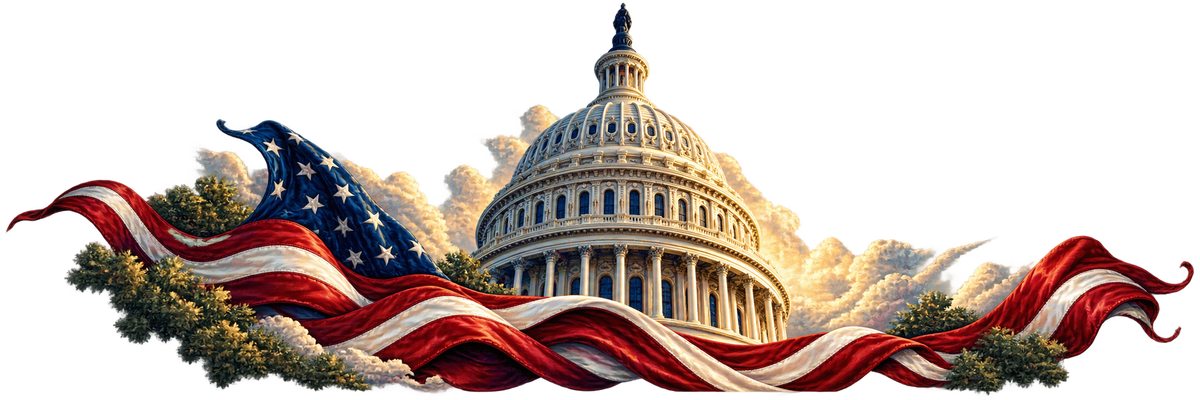 Dawnlit Rotunda | US Capitol and American Flag Automotive Decal | Instawraps