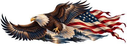 Riverwind Standard | Bald Eagle and American Flag Automotive Decal | Instawraps