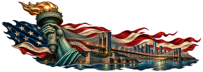 Torchlit Union | Liberty Torch and American Flag Automotive Decal | Instawraps
