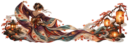 Maple Nocturne | Japanese Kimono Dancer Automotive Decal | Instawraps