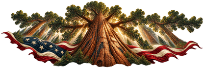 Cathedral Canopy | Sequoia and American Flag Automotive Decal | Instawraps