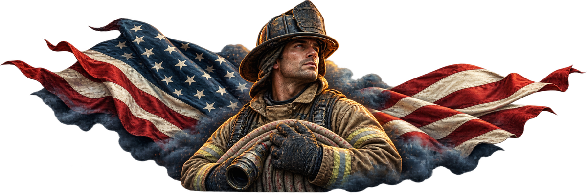Through the Smoke | Firefighter and American Flag Automotive Decal | Instawraps