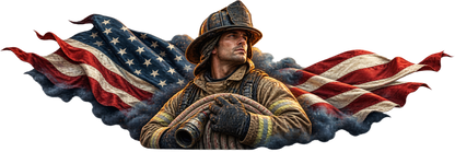 Through the Smoke | Firefighter and American Flag Automotive Decal | Instawraps