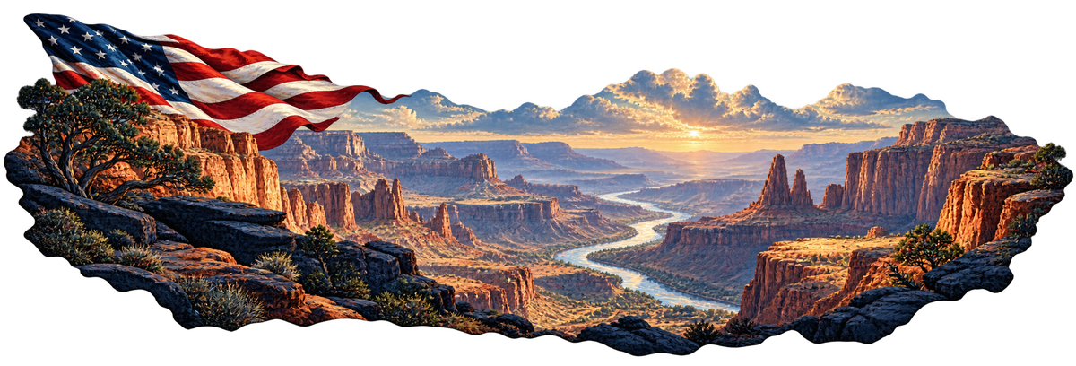 Canyonborne Colors | American Flag Canyon Automotive Decal – Instawraps