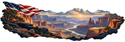 Canyonborne Colors | American Flag Canyon Automotive Decal | Instawraps