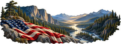 Granite Anthem | American Flag Wilderness Automotive Decal | Instawraps