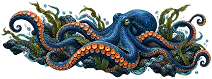 Sapphire Labyrinth | Japanese Octopus Automotive Decal | Instawraps