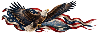Highland Wingspan | Bald Eagle and American Flag Automotive Decal | Instawraps