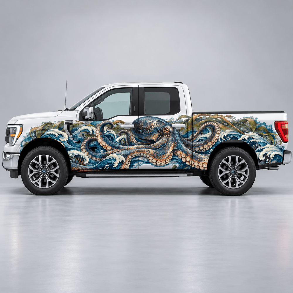 Tidal Coil | Japanese Octopus Automotive Decal | Instawraps