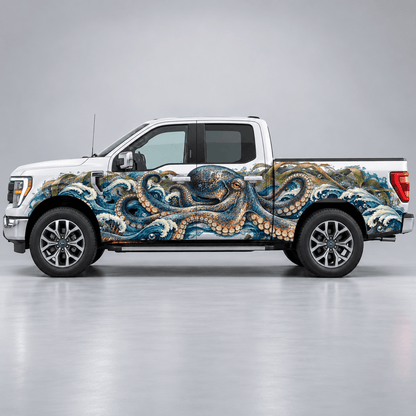 Tidal Coil | Japanese Octopus Automotive Decal | Instawraps