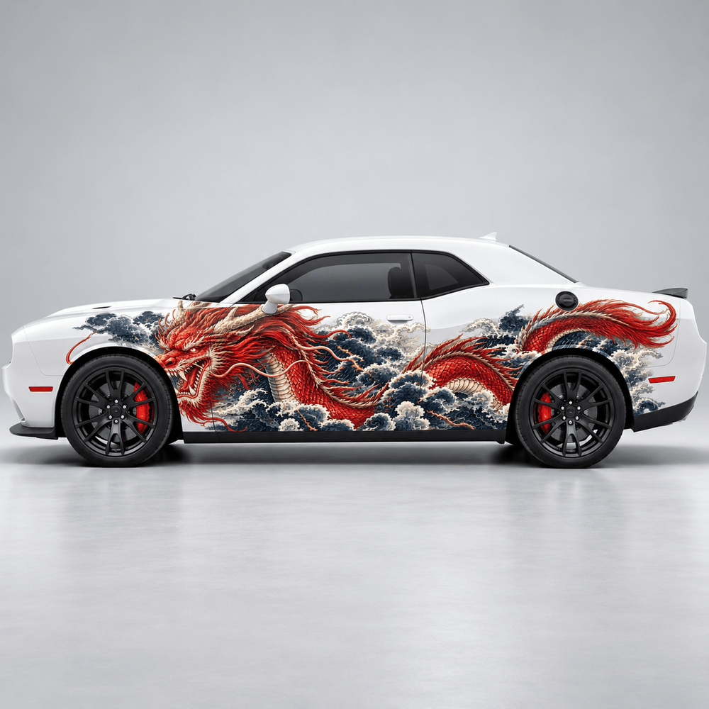 Cinder Roar | Japanese Dragon Automotive Decal | Instawraps