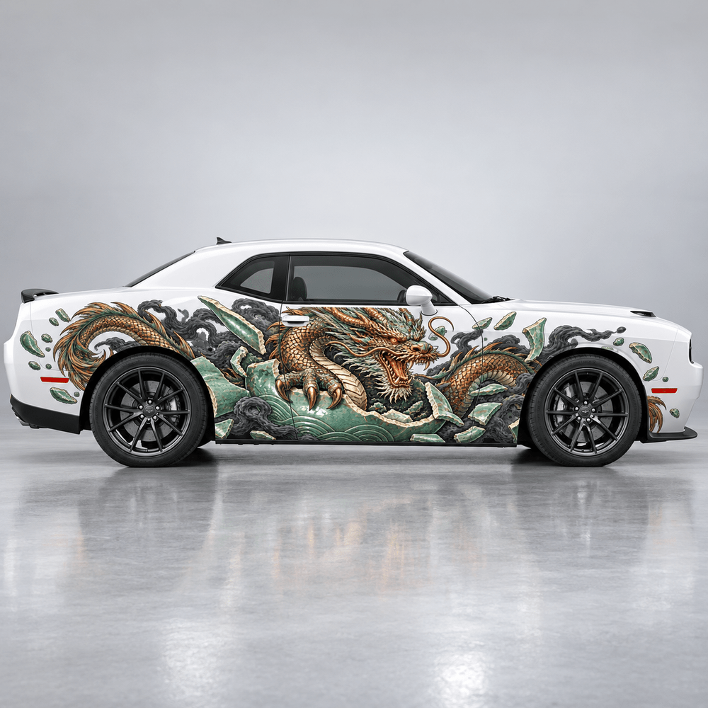 Celadon Unbound | Japanese Dragon Automotive Decal | Instawraps