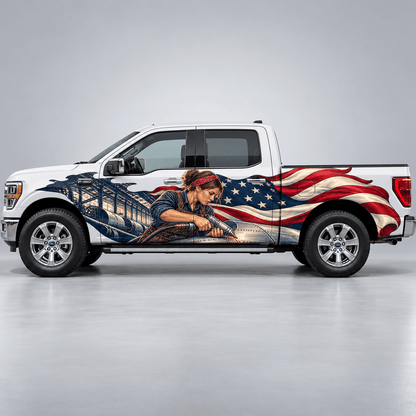 Rivetbound Resolve | American Aircraft Worker Automotive Decal | Instawraps