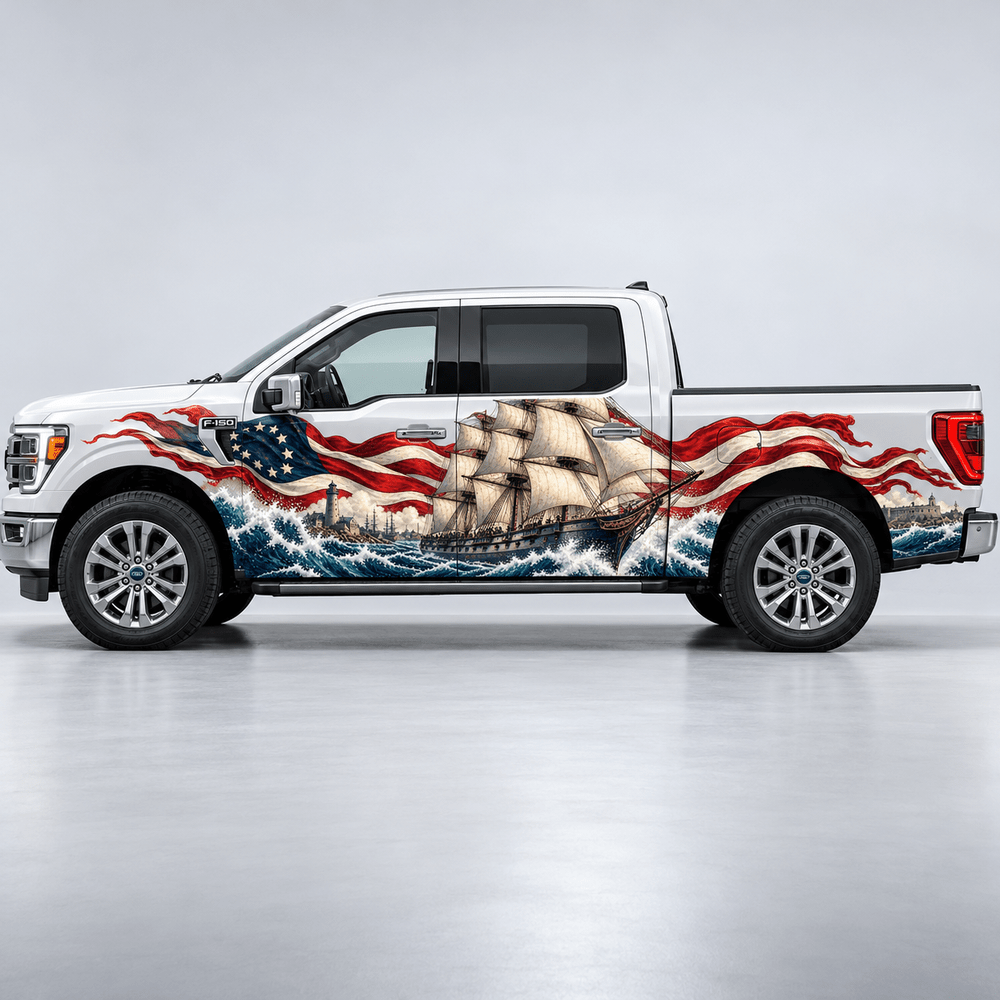 Canvas and Courage | American Frigate Automotive Decal | Instawraps