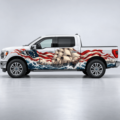 Canvas and Courage | American Frigate Automotive Decal | Instawraps