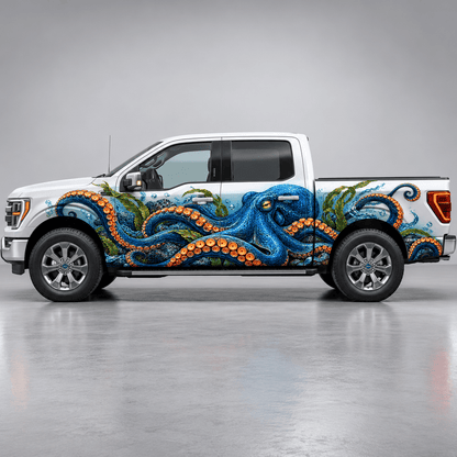 Sapphire Labyrinth | Japanese Octopus Automotive Decal | Instawraps