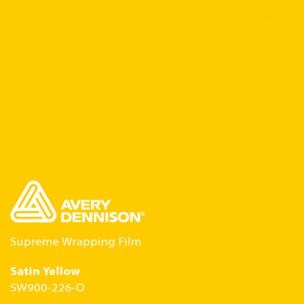 AVERY DENNISON SW900 SUPREME SATIN YELLOW VINYL WRAP | SW900-226-O