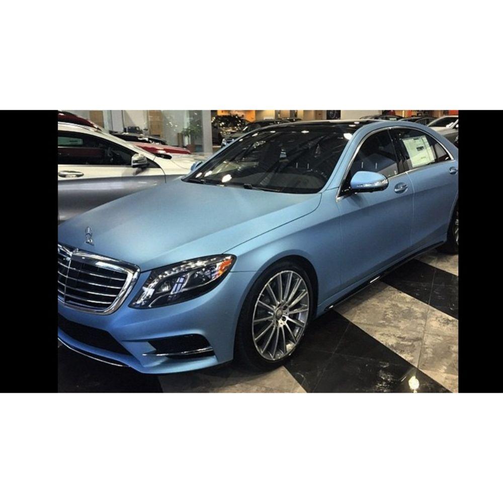 AVERY DENNISON SW900 SUPREME MATTE FROSTY BLUE METALLIC VINYL WRAP | SW900-643-M