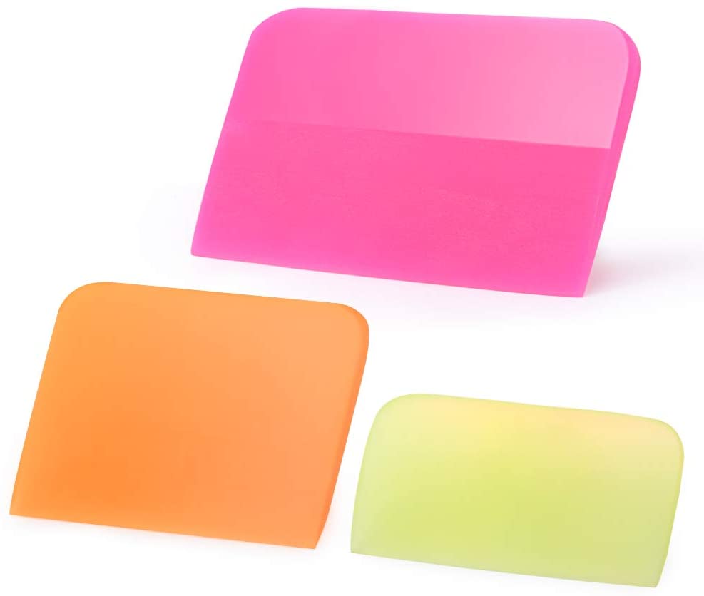 3PC SOFT SILICONE RUBBER SQUEEGEES FOR PPF AND TINT INSTALLATIONS