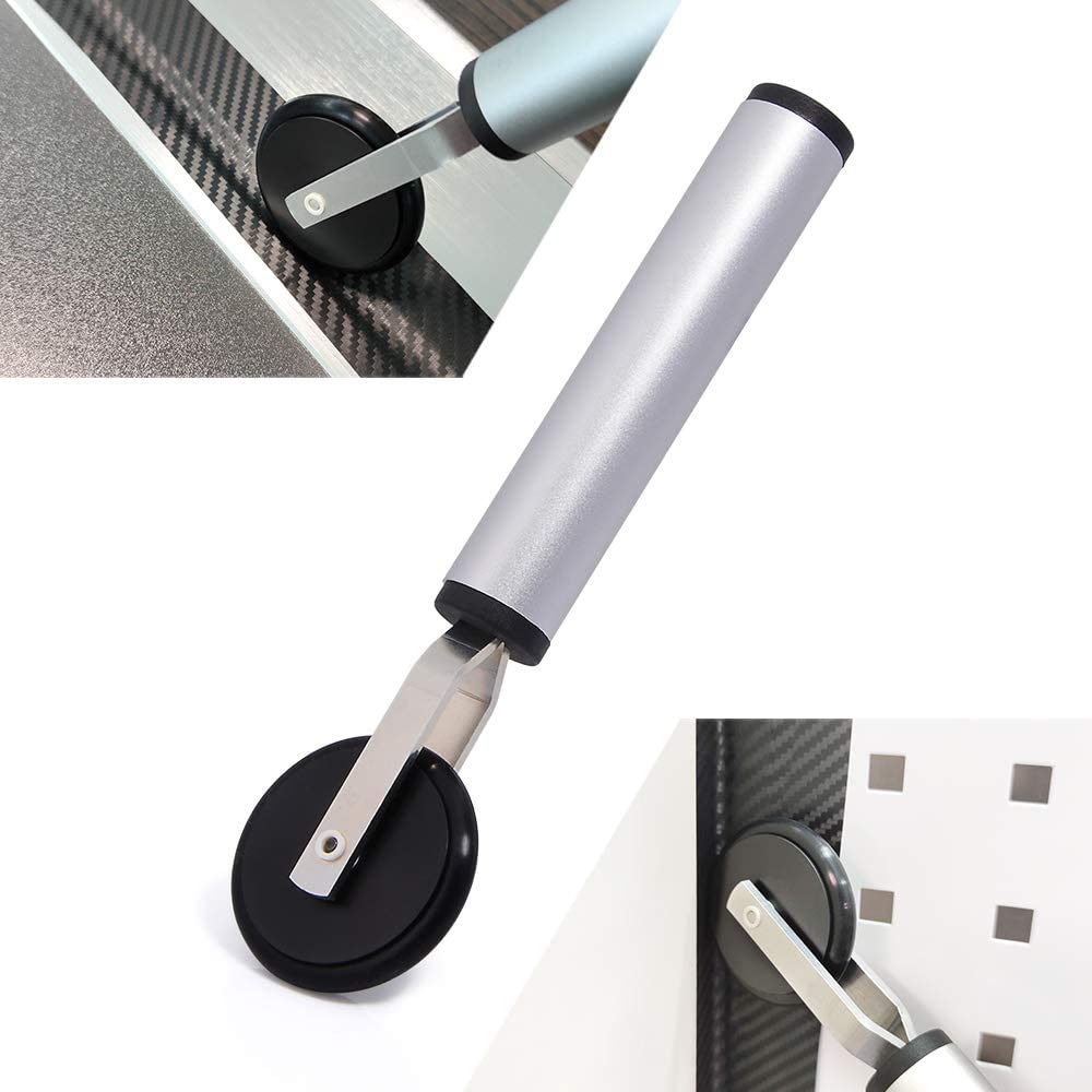 VINYL & WINDOW TINT SOFT RUBBER ROLLER APPLICATOR - COMTOUR SQUEEGEE WITH PORTABLE HANDLE