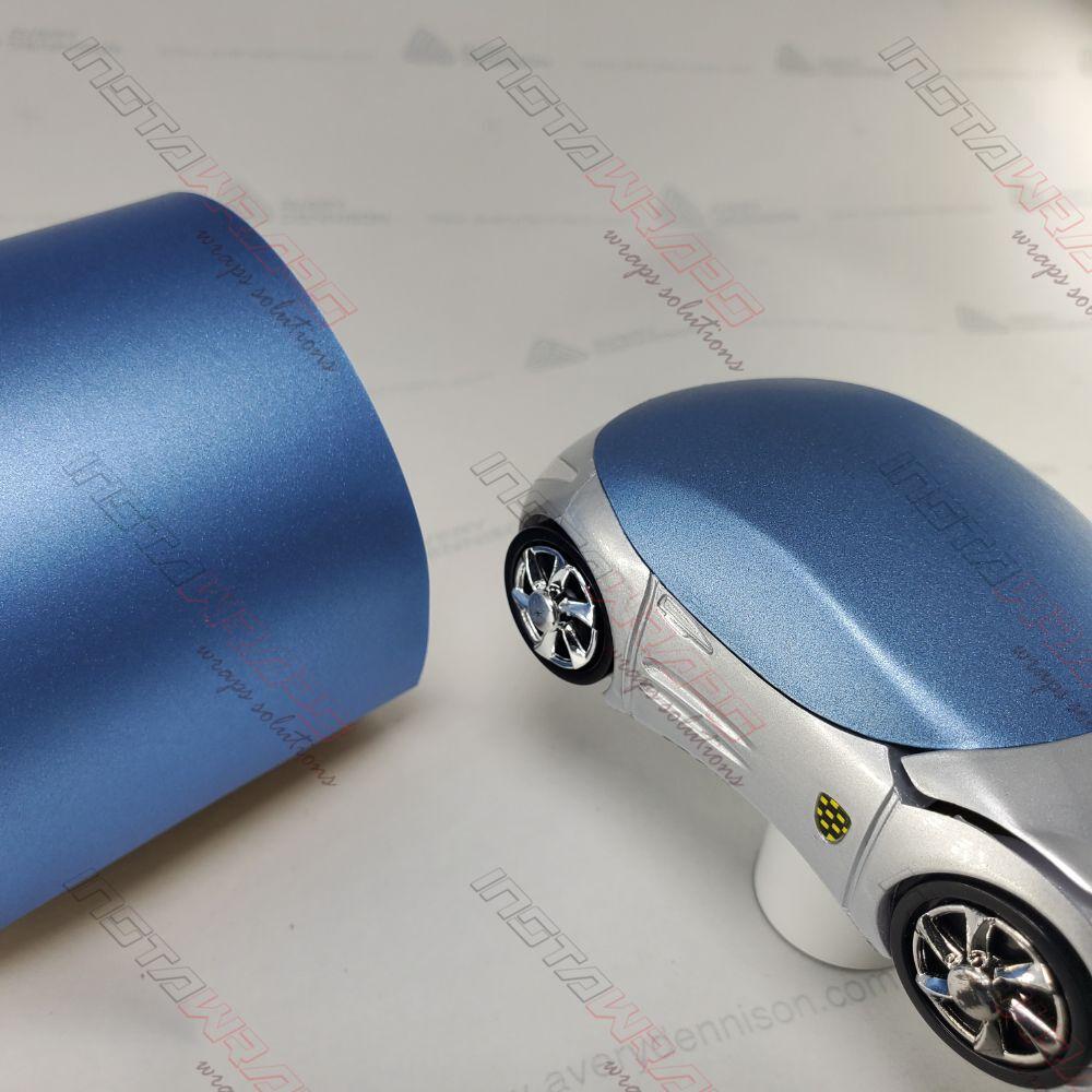 AVERY DENNISON SW900 SUPREME MATTE FROSTY BLUE METALLIC VINYL WRAP | SW900-643-M