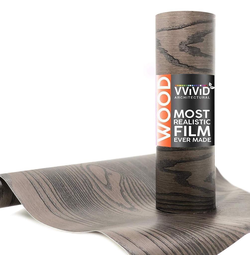 VVIVID VINYL CHOCOLATE BROWN ASH WOOD ARCHITECTURAL FILM