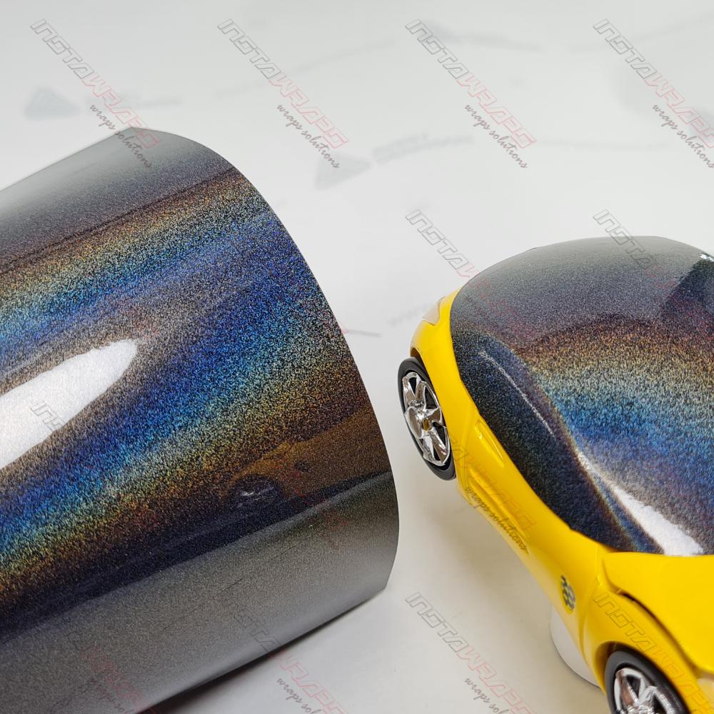 AVERY DENNISON SW900 SUPREME GLOSS METALLIC PRISMATIC GRAY VINYL WRAP | SW900-879-M