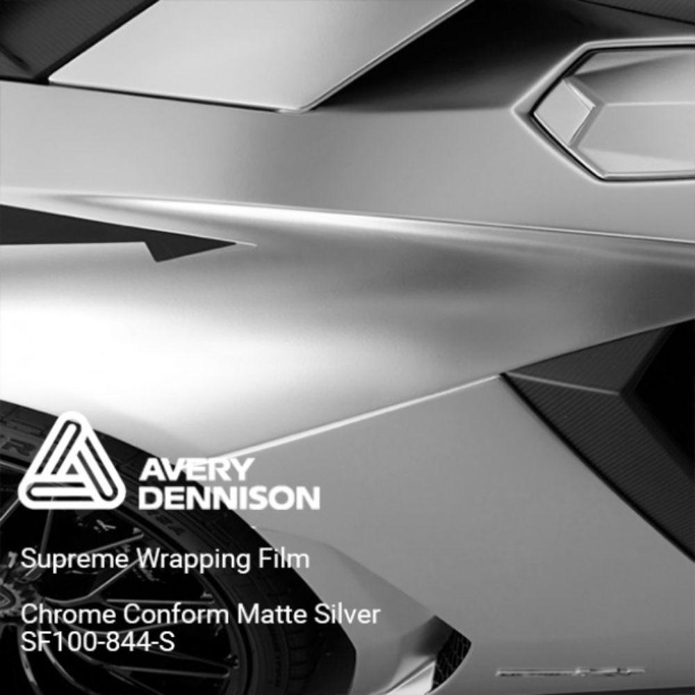 AVERY DENNISON MATTE SILVER CONFORM CHROME FLEXIBLE VINYL WRAP | SF100-844-S