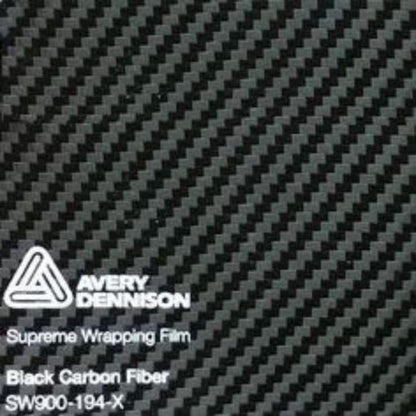 AVERY DENNISON SW900 SUPREME BLACK CARBON FIBER VINYL WRAP | SW900-194-X