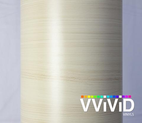 VVIVID VINYL WHITE MAPLE WOOD GRAIN ARCHITECTURAL FILM