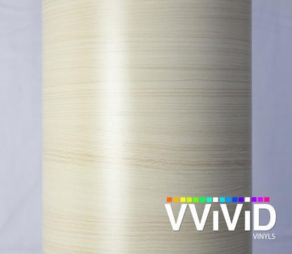 VVIVID VINYL WHITE MAPLE WOOD GRAIN ARCHITECTURAL FILM