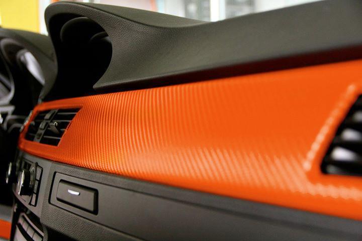 VVIVID VINYL XPO MATTE ORANGE DRY CARBON ARCHITECTURAL FILM ( INTERIOR USE ONLY )