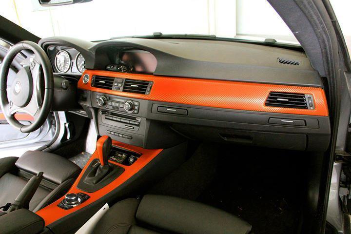 VVIVID VINYL XPO MATTE ORANGE DRY CARBON ARCHITECTURAL FILM ( INTERIOR USE ONLY )