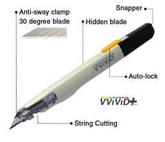 VVIVID VINYL PREMIUM PRECISION 30 DEGREE UTILITY CUTTING KNIFE