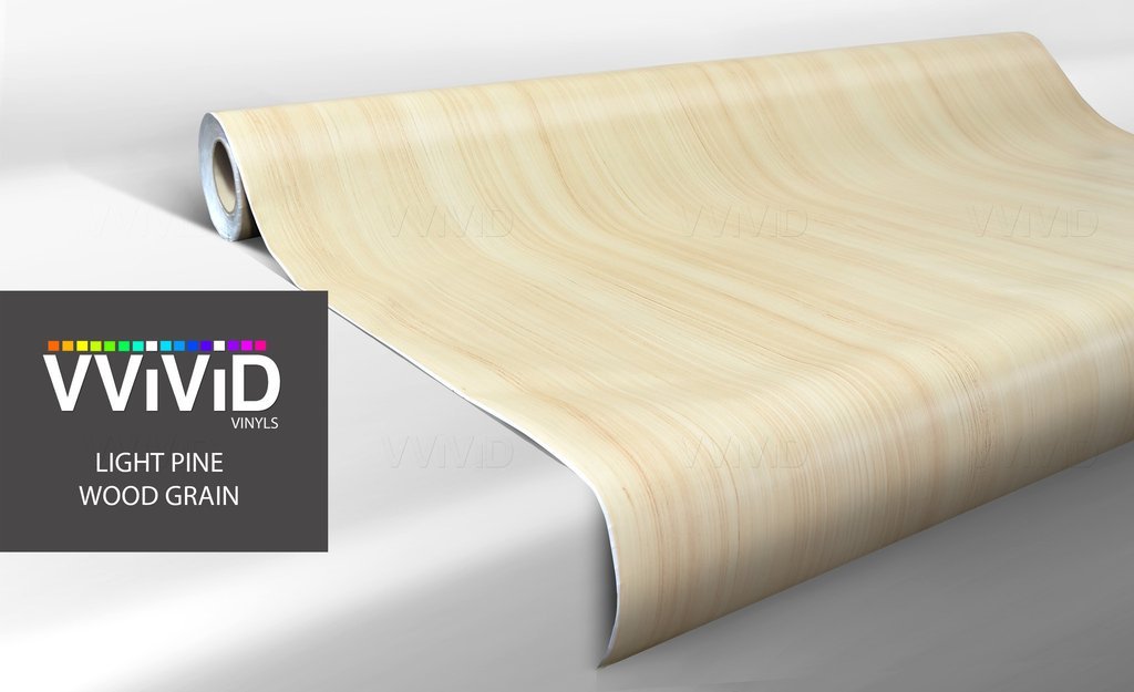 VVIVID VINYL WHITE MAPLE WOOD GRAIN ARCHITECTURAL FILM
