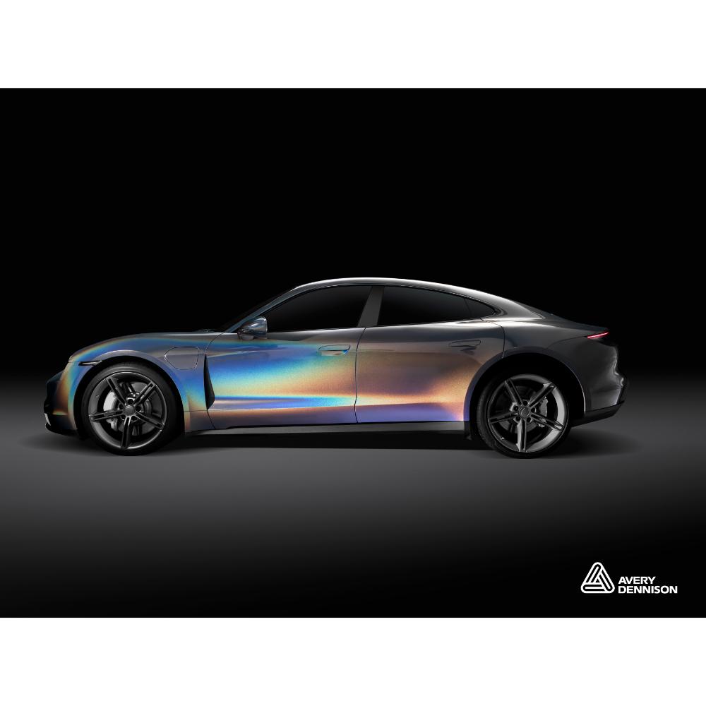AVERY DENNISON SW900 SUPREME GLOSS METALLIC PRISMATIC GRAY VINYL WRAP | SW900-879-M