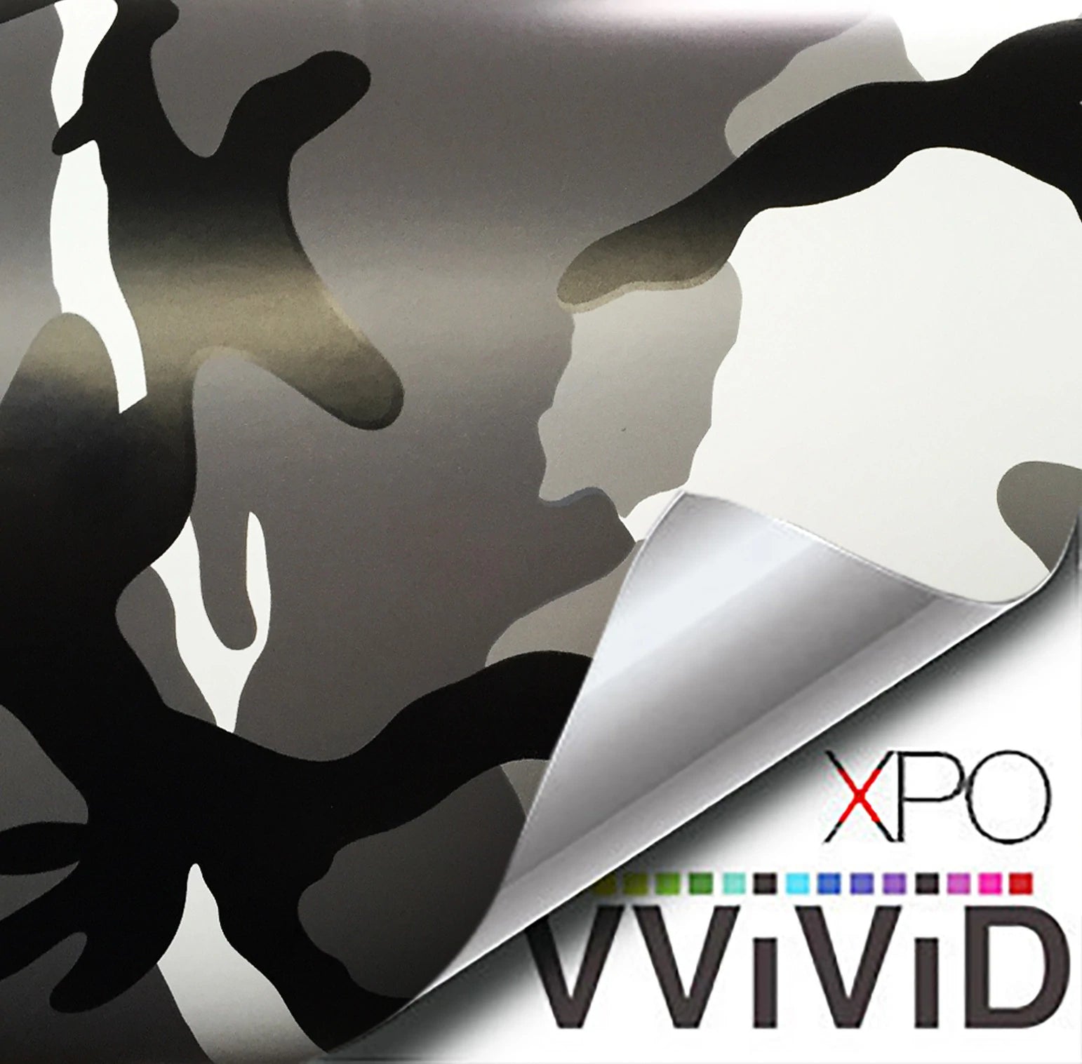 VVIVID VINYL 2020 MATTE SNOW GRAYSCALE CAMO - V500