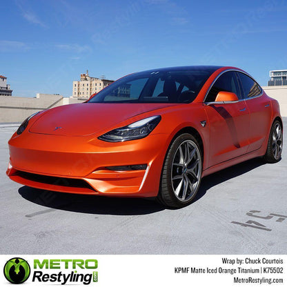 KPMF K75400 SERIES MATTE ICED ORANGE TITANIUM VINYL WRAP | K75502