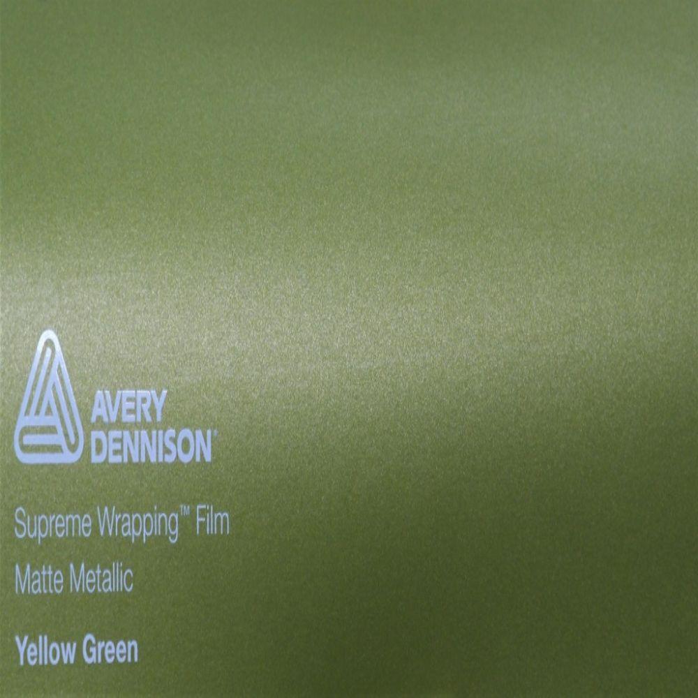 AVERY DENNISON SW900 SUPREME MATTE YELLOW GREEN METALLIC VINYL WRAP | SW900-243-M